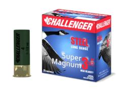 Challenger 3 1/2" Super Magnum 12ga #4 Steel Long Range Shotgun Shells - 25 rds