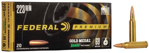 Federal Premium .223 Rem 69gr Gold Medal Sierra Matchking - 20rds