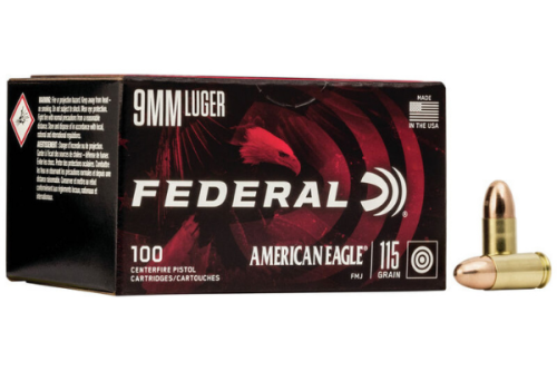 Federal American Eagle 9mm 115gr FMJ
