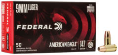 Federal American Eagle 9mm 147gr FMJ-FP 50rd Box