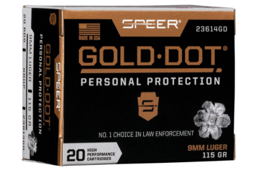 Speer Gold Dot 9mm Luger 115gr HP